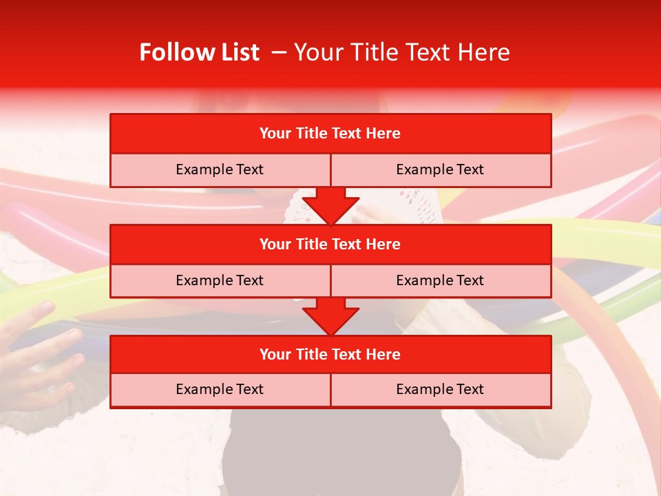 A Woman Holding Up A Stack Of Colorful Rings And Playing Cards PowerPoint Template