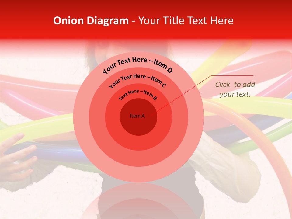 A Woman Holding Up A Stack Of Colorful Rings And Playing Cards PowerPoint Template