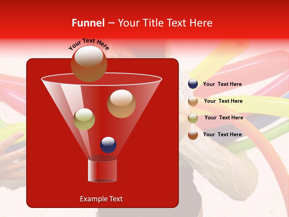 A Woman Holding Up A Stack Of Colorful Rings And Playing Cards PowerPoint Template