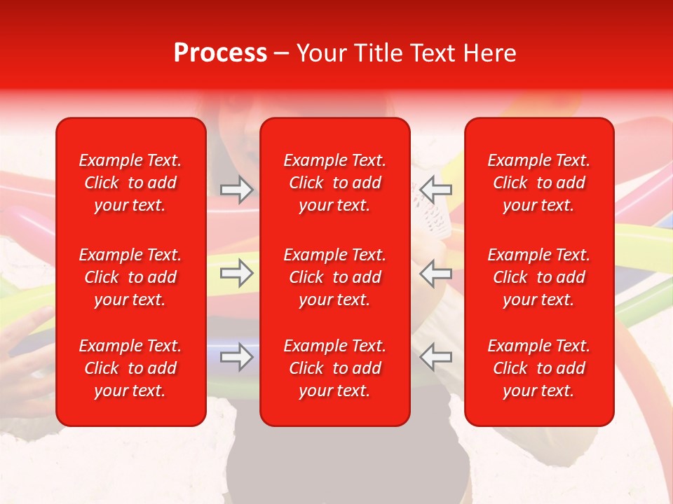 A Woman Holding Up A Stack Of Colorful Rings And Playing Cards PowerPoint Template