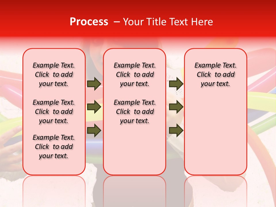 A Woman Holding Up A Stack Of Colorful Rings And Playing Cards PowerPoint Template