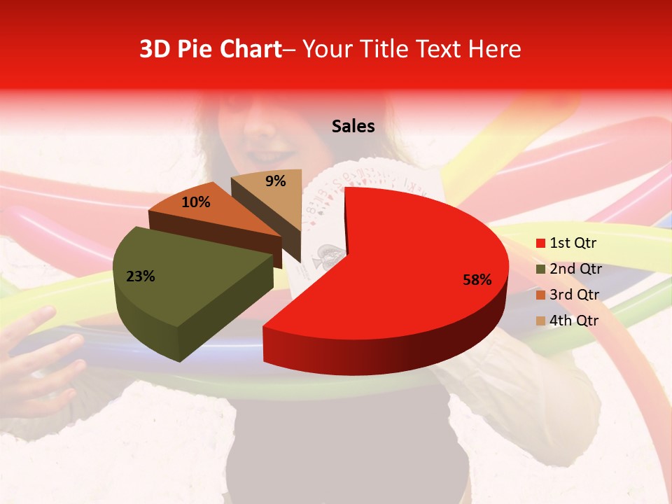 A Woman Holding Up A Stack Of Colorful Rings And Playing Cards PowerPoint Template