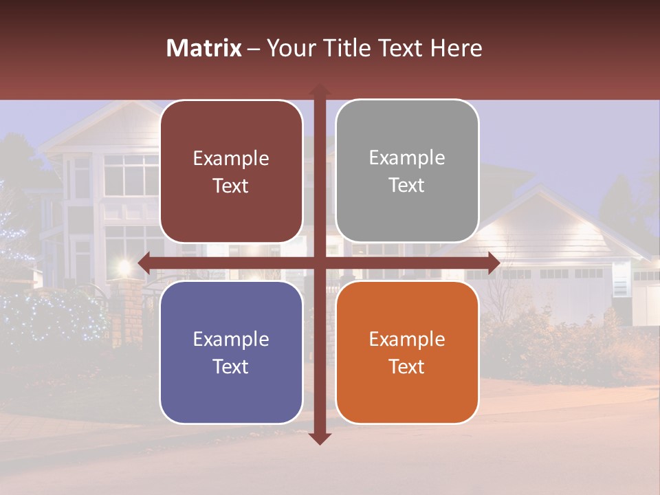 A Large House With A Lot Of Lights On It PowerPoint Template