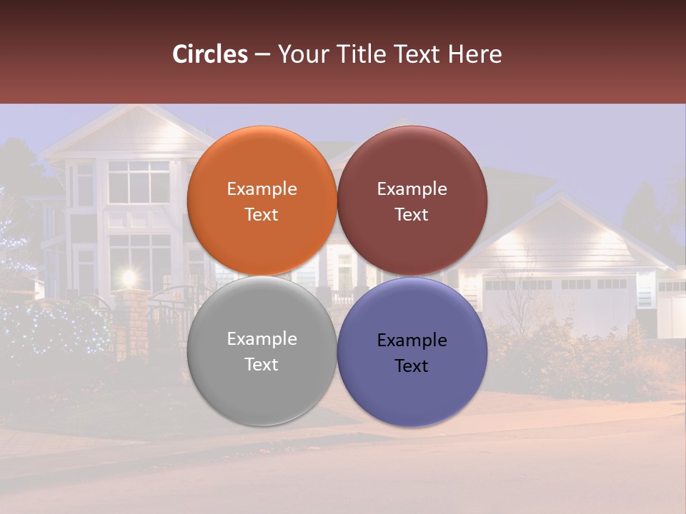 A Large House With A Lot Of Lights On It PowerPoint Template