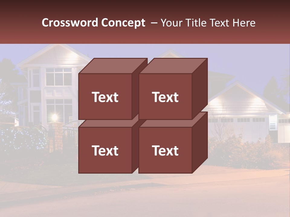 A Large House With A Lot Of Lights On It PowerPoint Template