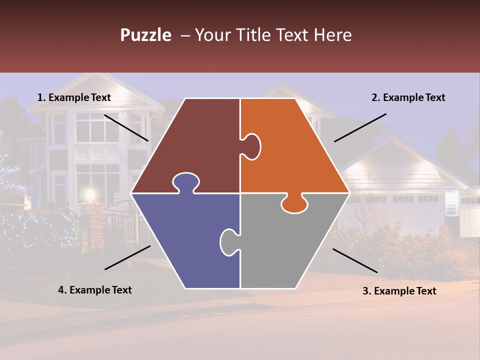 A Large House With A Lot Of Lights On It PowerPoint Template