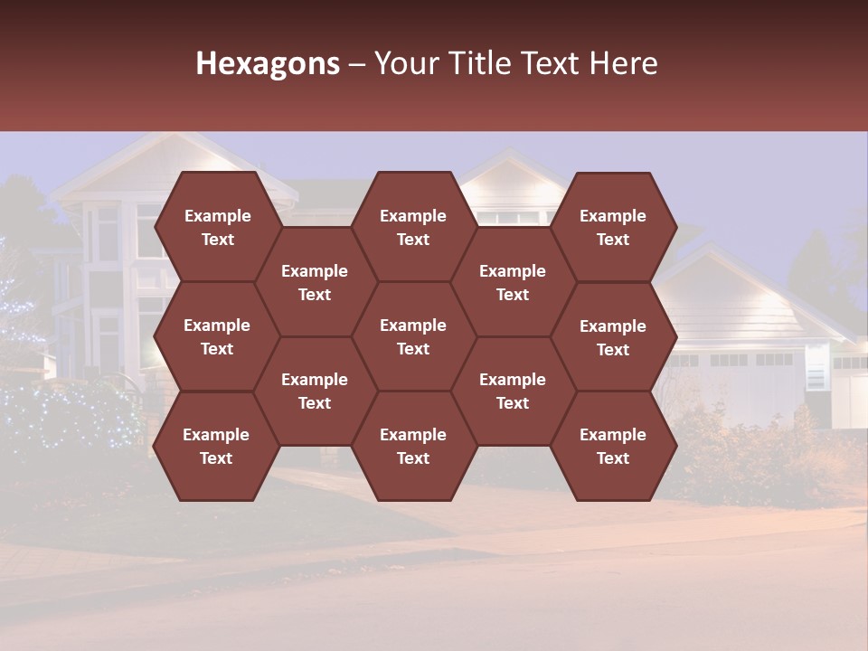 A Large House With A Lot Of Lights On It PowerPoint Template