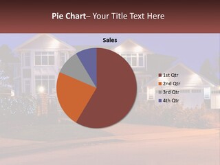 A Large House With A Lot Of Lights On It PowerPoint Template