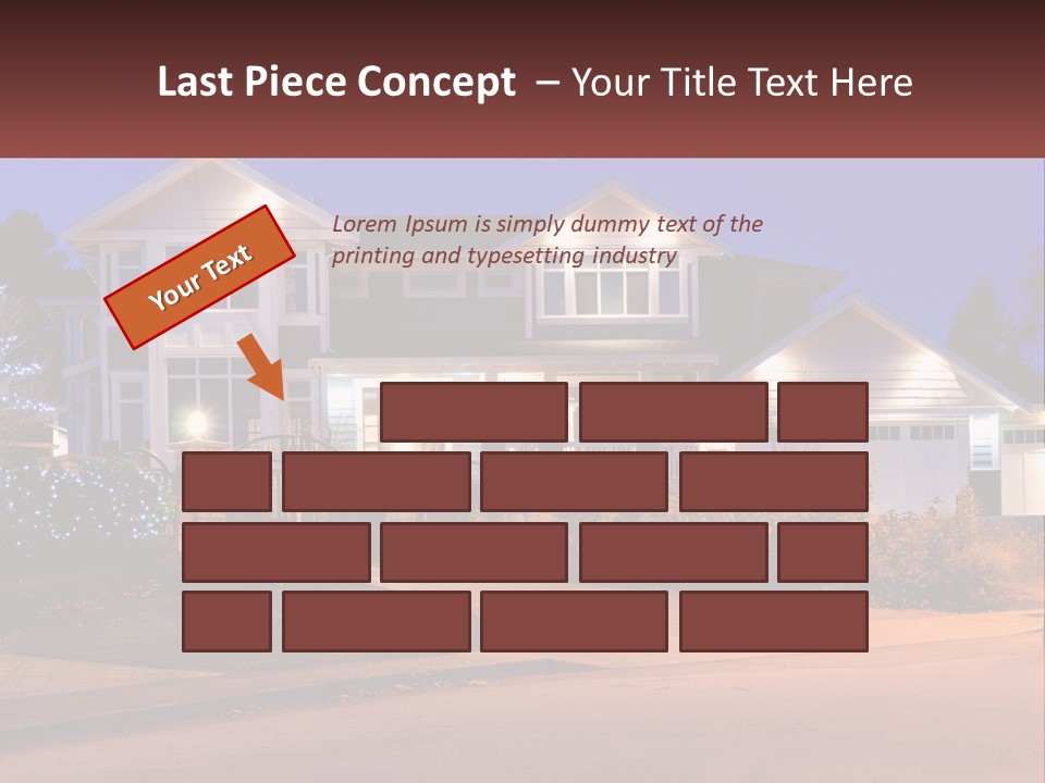A Large House With A Lot Of Lights On It PowerPoint Template