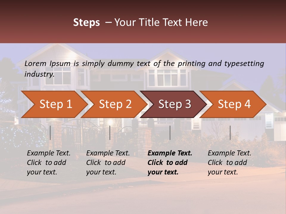 A Large House With A Lot Of Lights On It PowerPoint Template