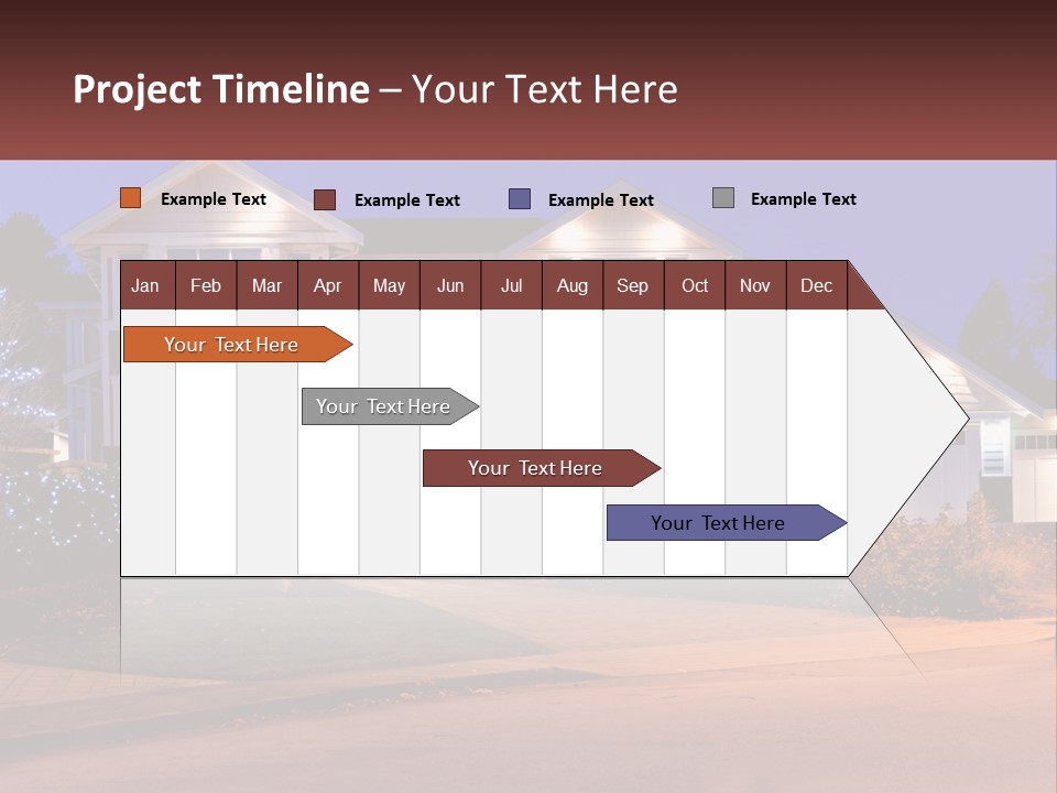 A Large House With A Lot Of Lights On It PowerPoint Template