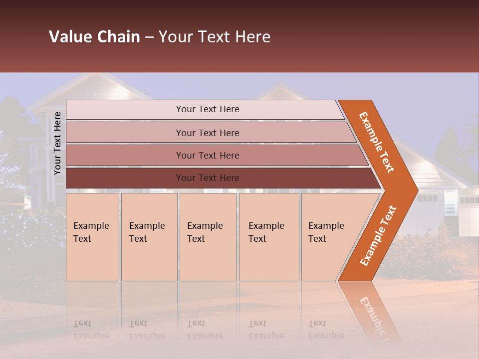 A Large House With A Lot Of Lights On It PowerPoint Template