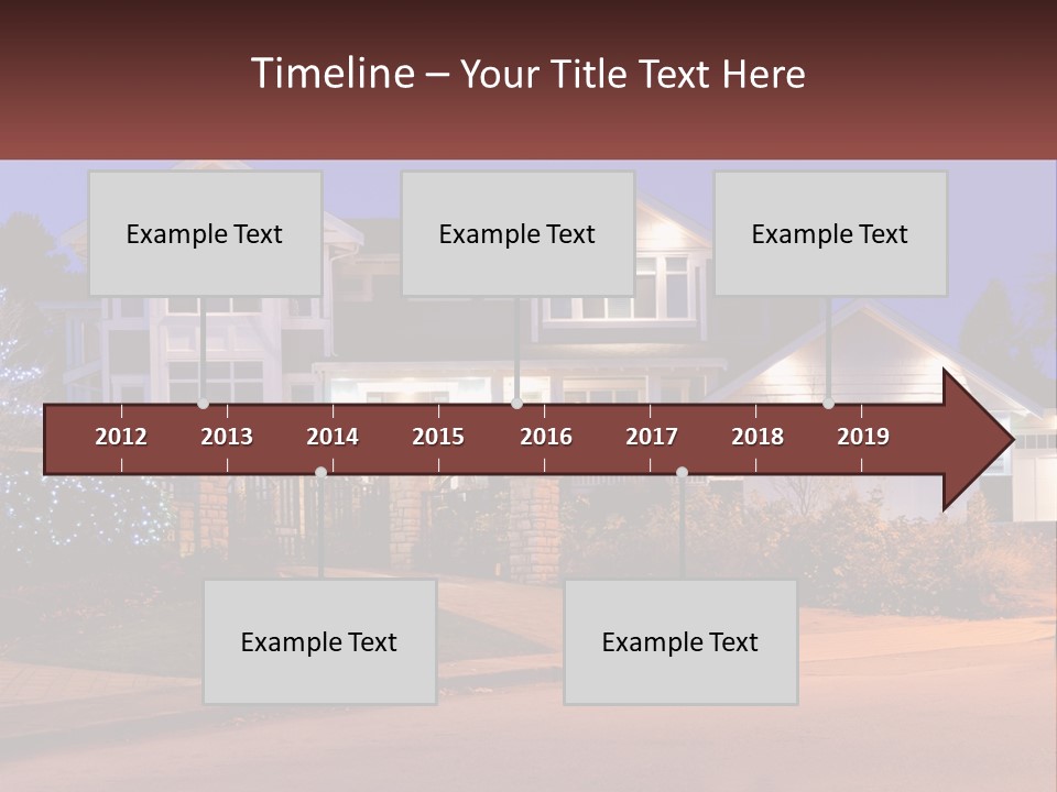 A Large House With A Lot Of Lights On It PowerPoint Template