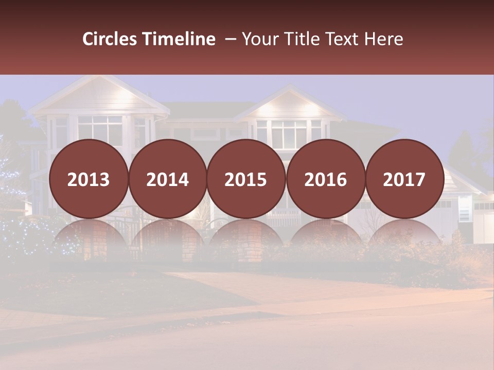 A Large House With A Lot Of Lights On It PowerPoint Template