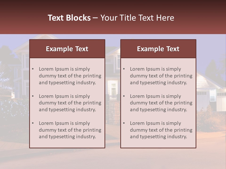 A Large House With A Lot Of Lights On It PowerPoint Template