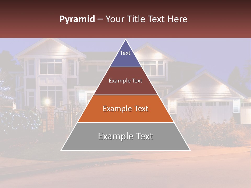 A Large House With A Lot Of Lights On It PowerPoint Template