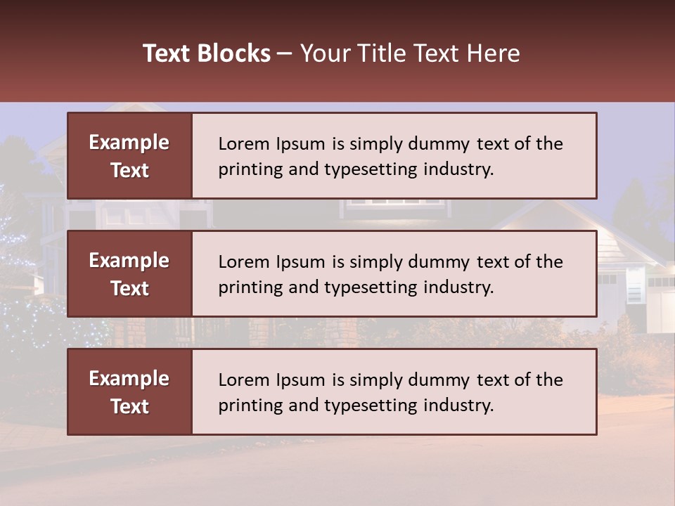 A Large House With A Lot Of Lights On It PowerPoint Template