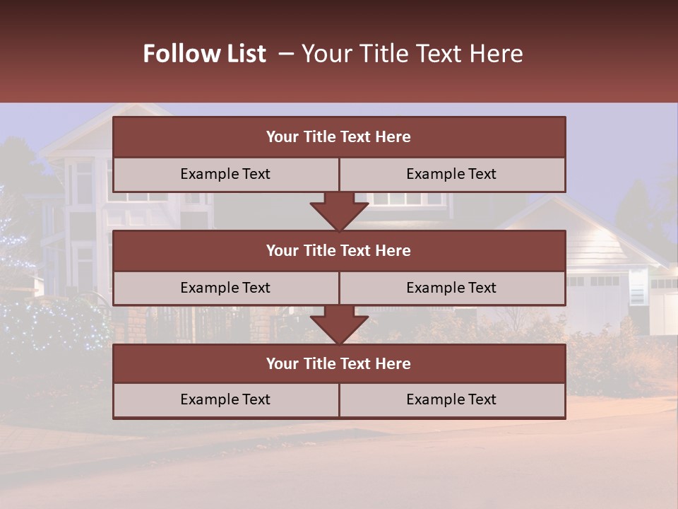 A Large House With A Lot Of Lights On It PowerPoint Template