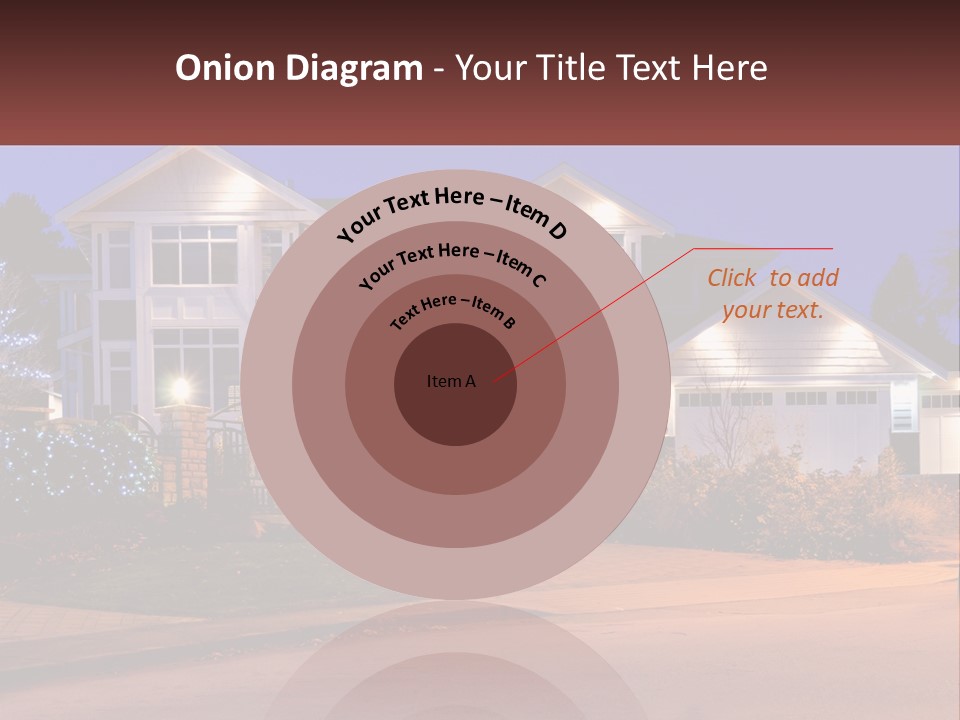 A Large House With A Lot Of Lights On It PowerPoint Template