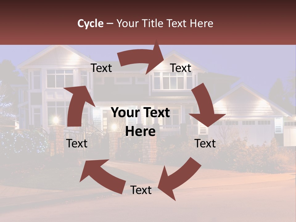 A Large House With A Lot Of Lights On It PowerPoint Template