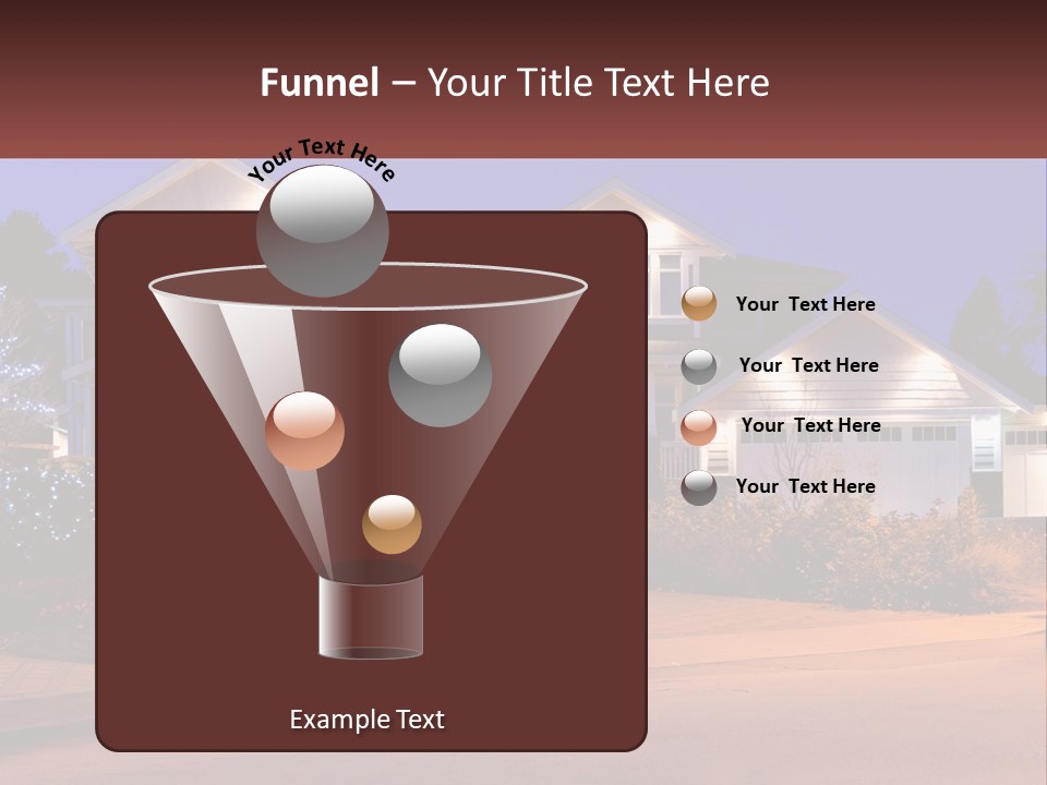 A Large House With A Lot Of Lights On It PowerPoint Template