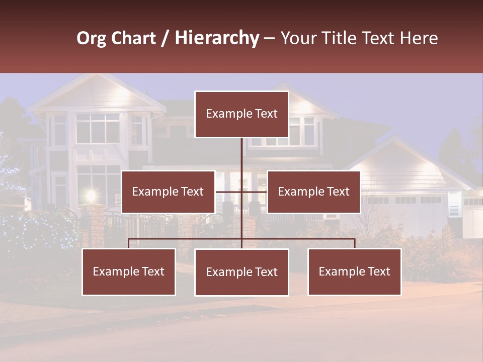 A Large House With A Lot Of Lights On It PowerPoint Template