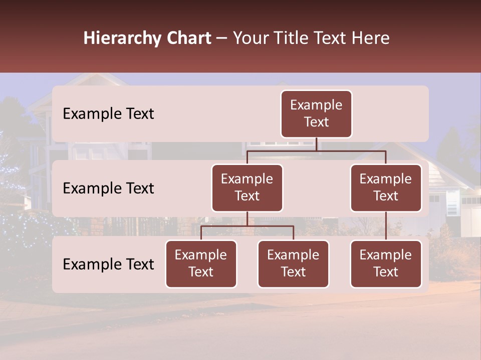 A Large House With A Lot Of Lights On It PowerPoint Template