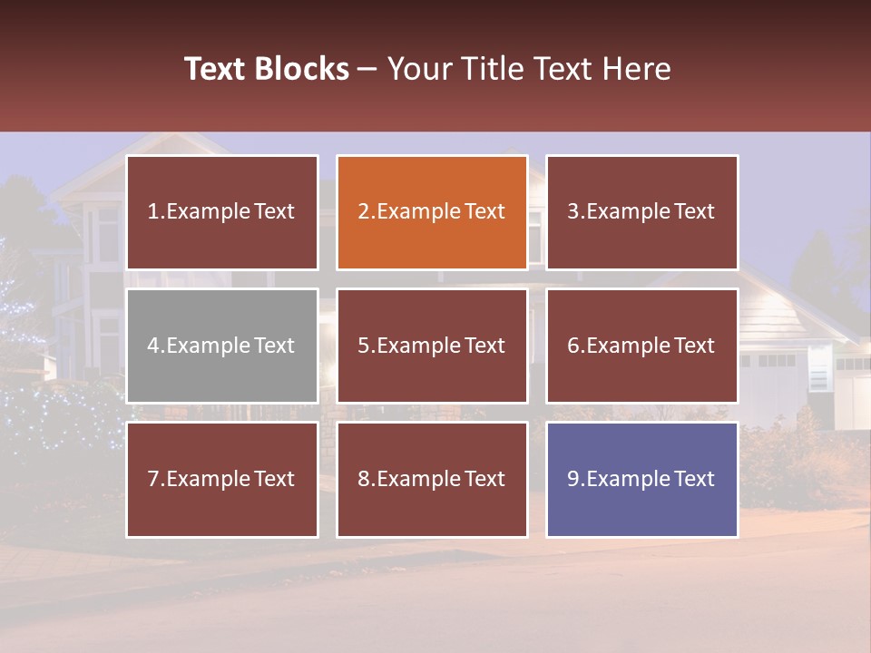 A Large House With A Lot Of Lights On It PowerPoint Template