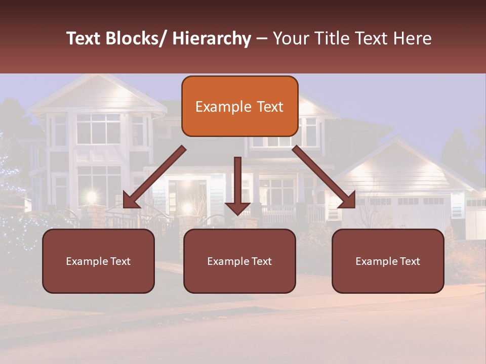A Large House With A Lot Of Lights On It PowerPoint Template