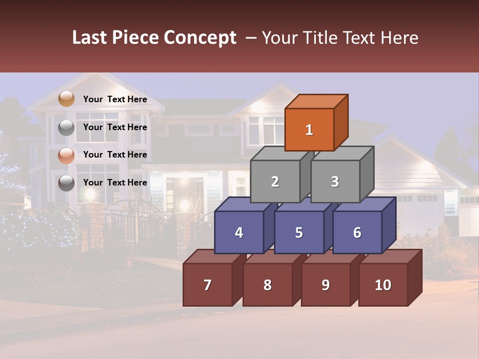 A Large House With A Lot Of Lights On It PowerPoint Template