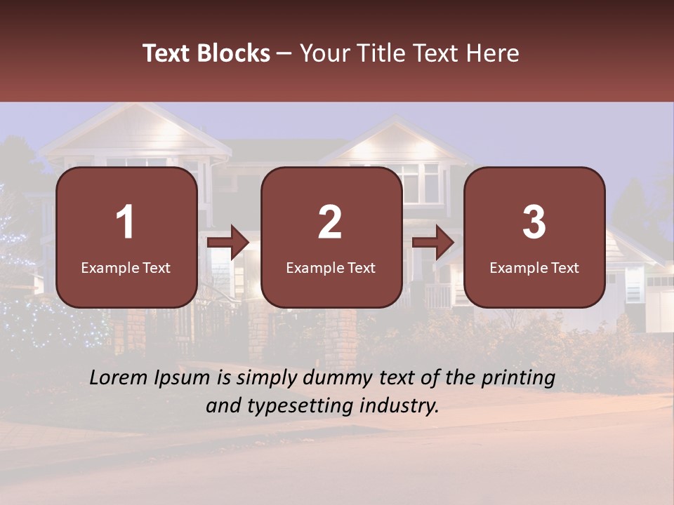 A Large House With A Lot Of Lights On It PowerPoint Template