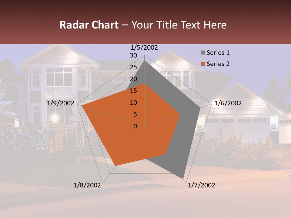 A Large House With A Lot Of Lights On It PowerPoint Template