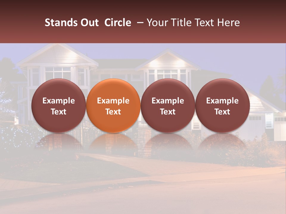 A Large House With A Lot Of Lights On It PowerPoint Template