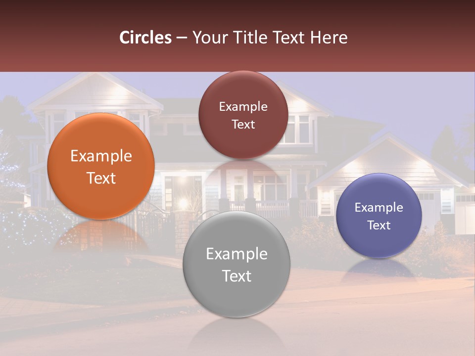 A Large House With A Lot Of Lights On It PowerPoint Template