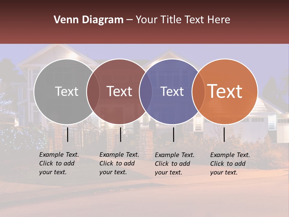 A Large House With A Lot Of Lights On It PowerPoint Template