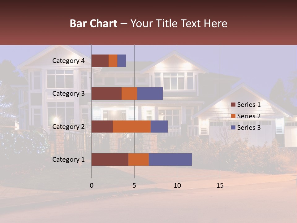 A Large House With A Lot Of Lights On It PowerPoint Template