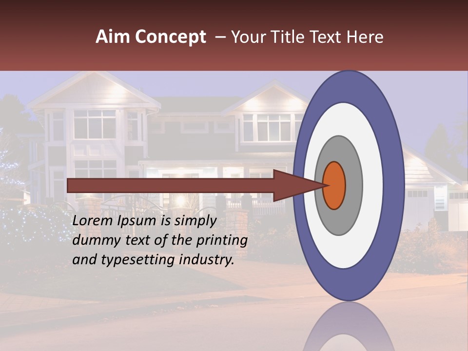 A Large House With A Lot Of Lights On It PowerPoint Template