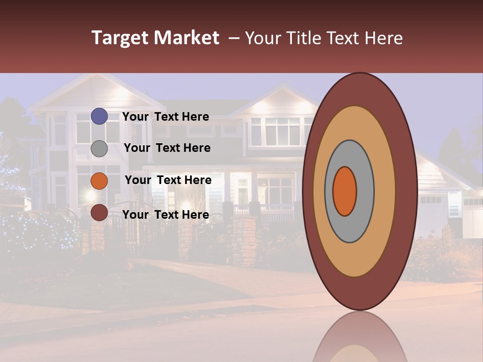 A Large House With A Lot Of Lights On It PowerPoint Template