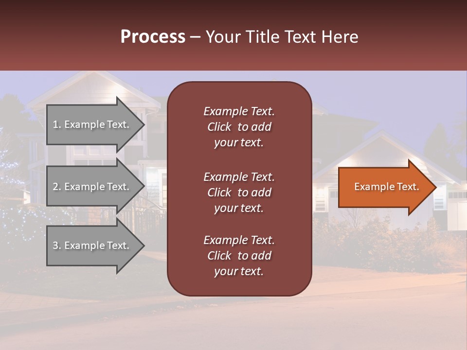 A Large House With A Lot Of Lights On It PowerPoint Template