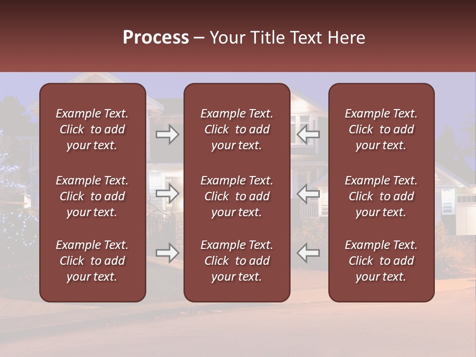 A Large House With A Lot Of Lights On It PowerPoint Template