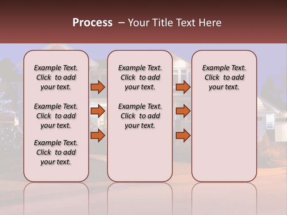 A Large House With A Lot Of Lights On It PowerPoint Template
