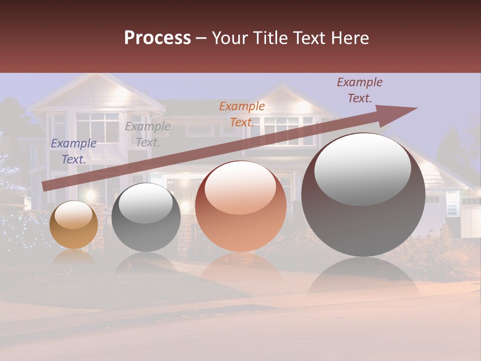A Large House With A Lot Of Lights On It PowerPoint Template