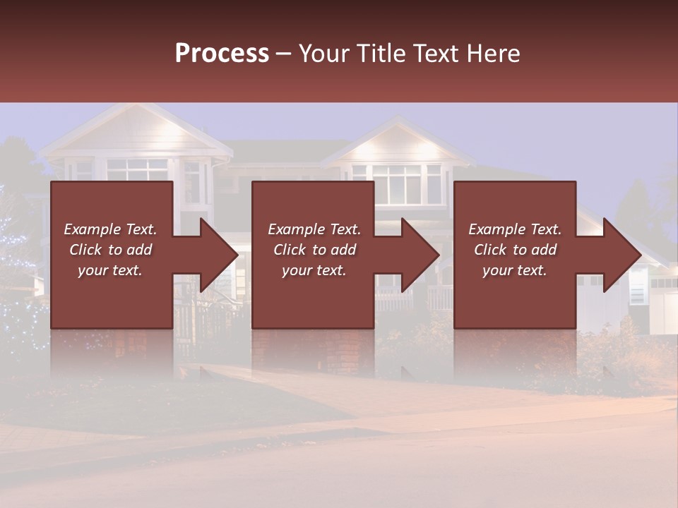 A Large House With A Lot Of Lights On It PowerPoint Template
