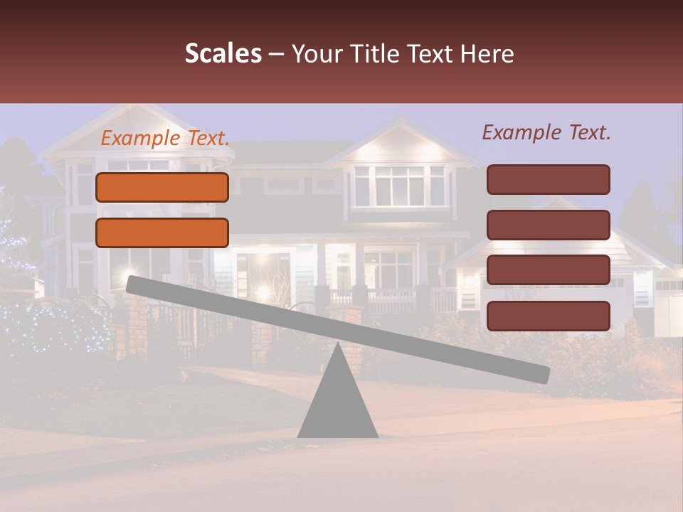 A Large House With A Lot Of Lights On It PowerPoint Template