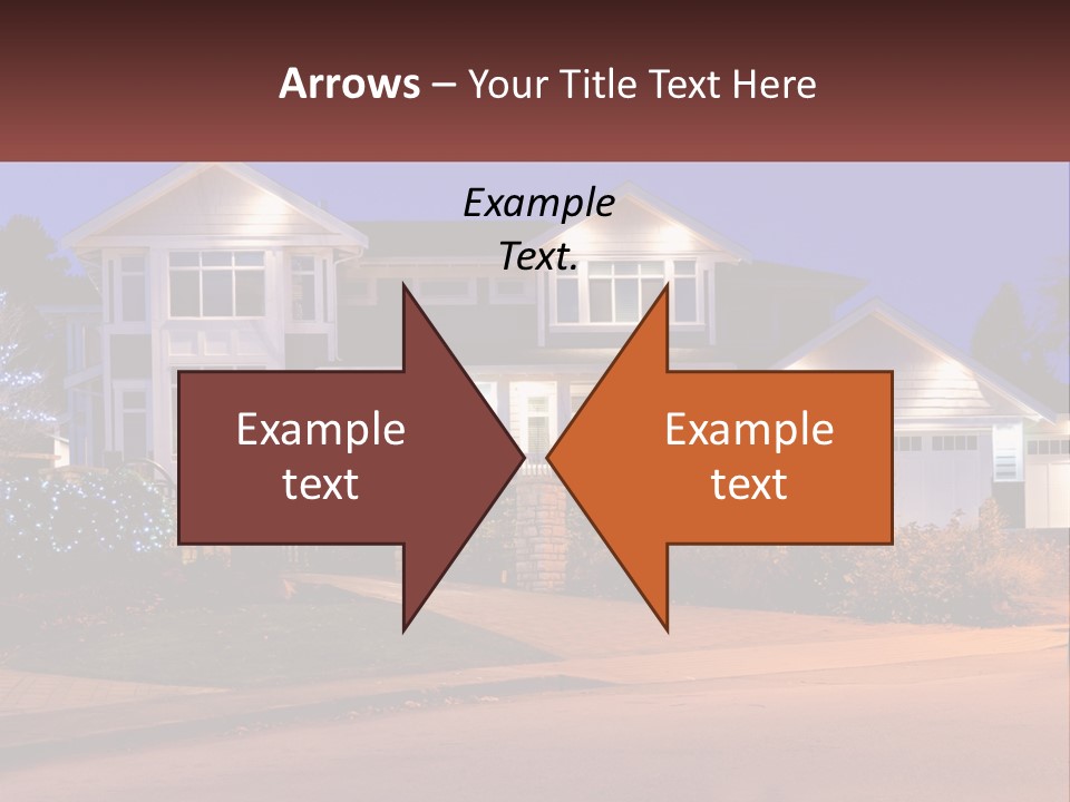A Large House With A Lot Of Lights On It PowerPoint Template
