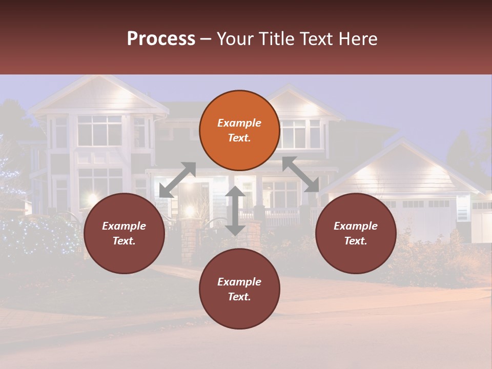 A Large House With A Lot Of Lights On It PowerPoint Template
