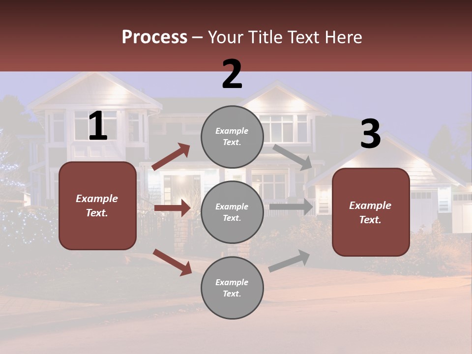 A Large House With A Lot Of Lights On It PowerPoint Template