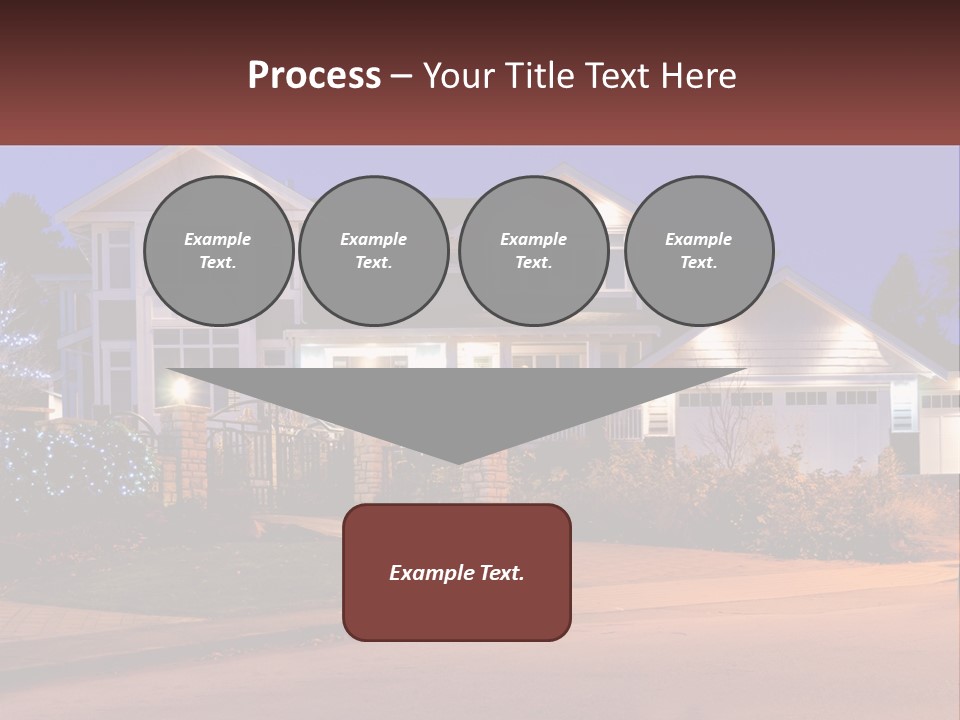 A Large House With A Lot Of Lights On It PowerPoint Template