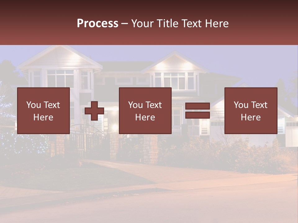 A Large House With A Lot Of Lights On It PowerPoint Template