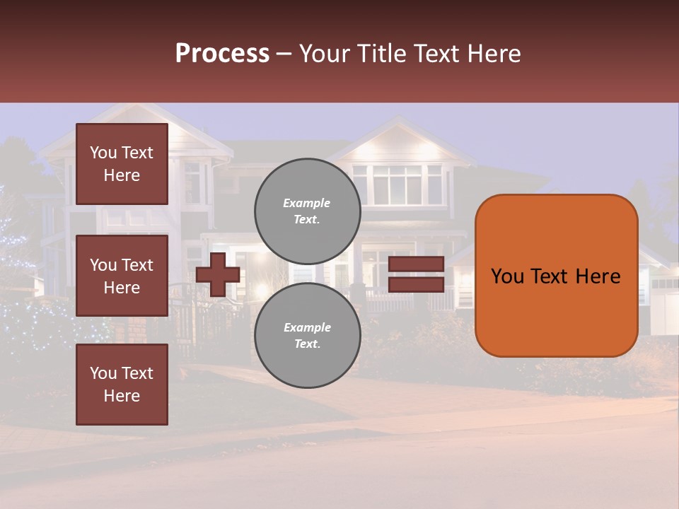 A Large House With A Lot Of Lights On It PowerPoint Template